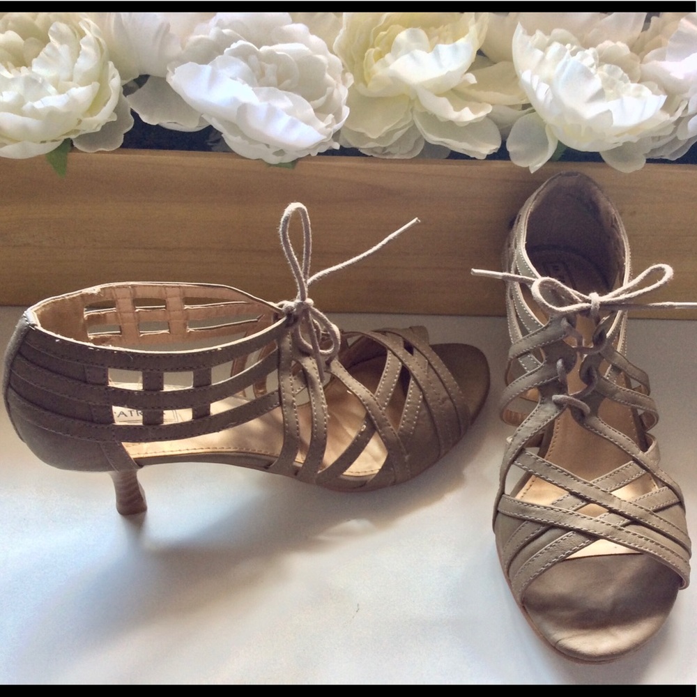 M. Patrick Lace Up Kitten Heels